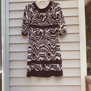 Date Night Max and Cleo Dress Size Small B&W bold fun print